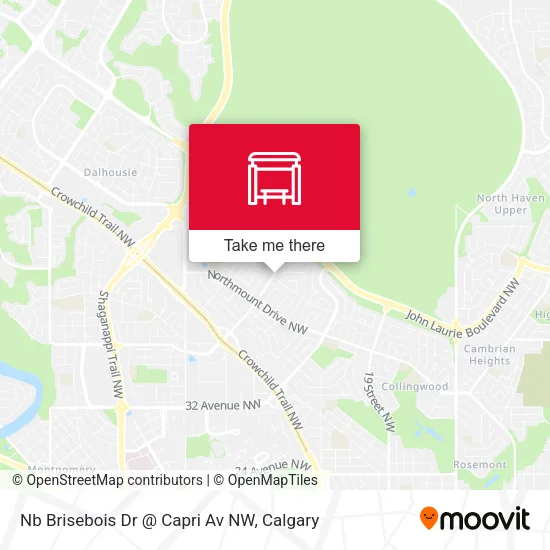 Nb Brisebois Dr @ Capri Av NW map