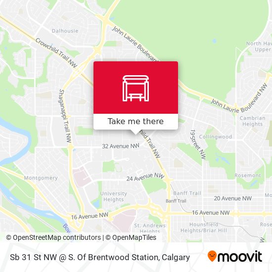 Sb 31 St NW @ S. Of Brentwood Station map