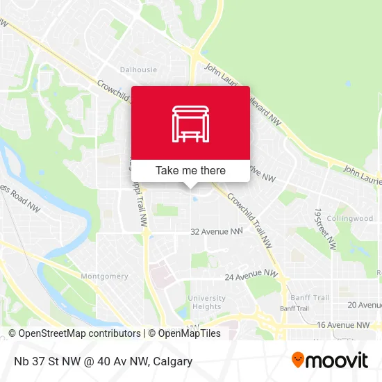Nb 37 St NW @ 40 Av NW map