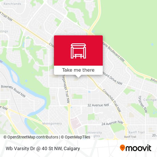 Wb Varsity Dr @ 40 St NW map