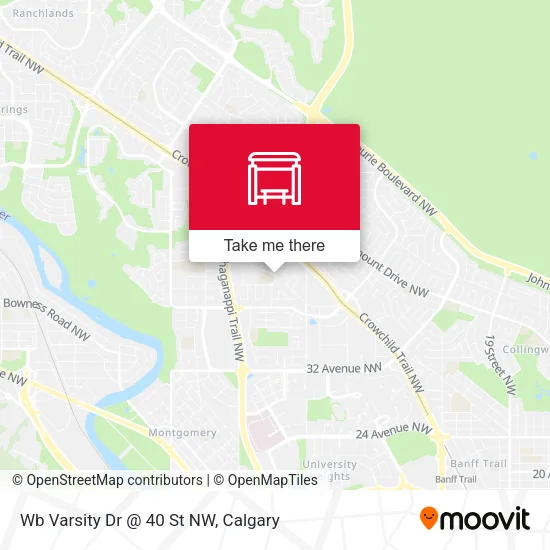 Wb Varsity Dr @ 40 St NW map