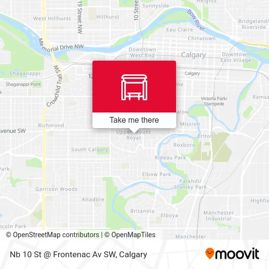 Nb 10 St @ Frontenac Av SW map