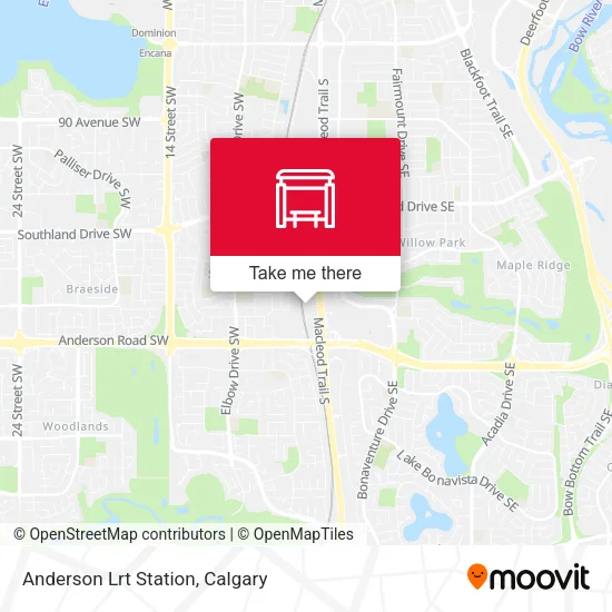 Anderson Lrt Station map