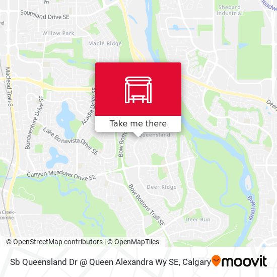 Sb Queensland Dr @ Queen Alexandra Wy SE map
