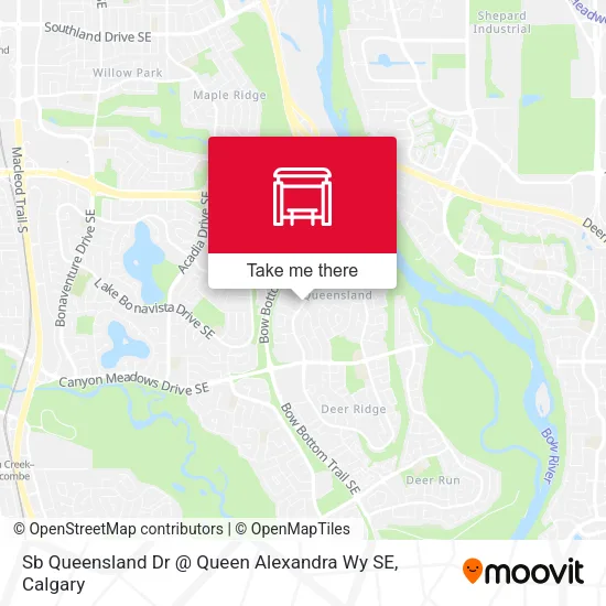 Sb Queensland Dr @ Queen Alexandra Wy SE map