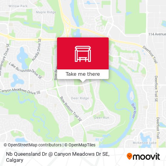 Nb Queensland Dr @ Canyon Meadows Dr SE map