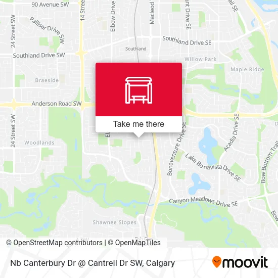 Nb Canterbury Dr @ Cantrell Dr SW map
