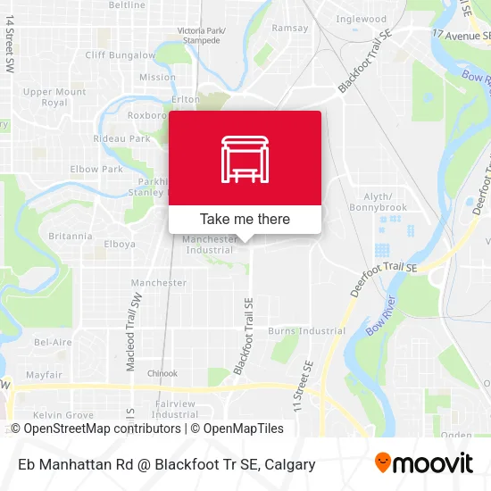 Eb Manhattan Rd @ Blackfoot Tr SE map