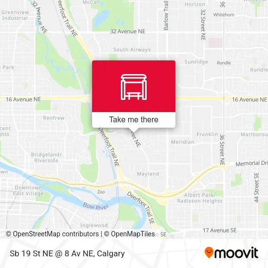 Sb 19 St NE @ 8 Av NE map