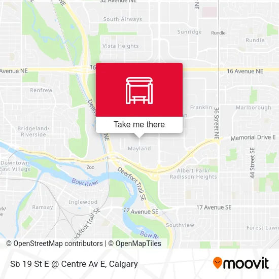 Sb 19 St E @ Centre Av E map