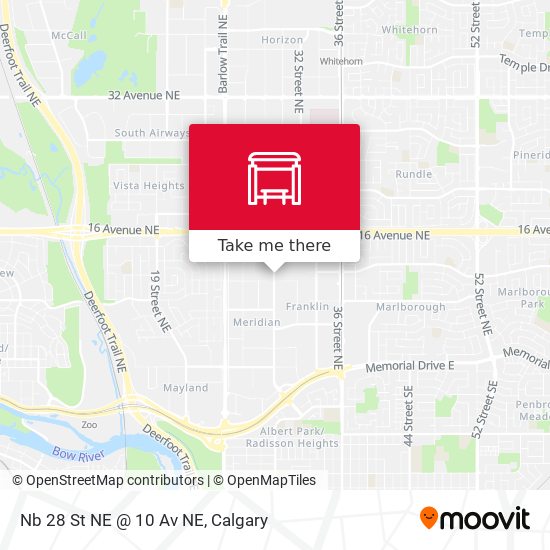 Nb 28 St NE @ 10 Av NE map