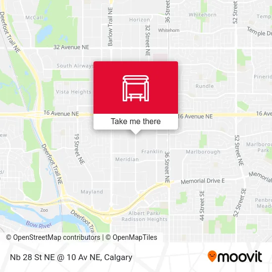 Nb 28 St NE @ 10 Av NE map