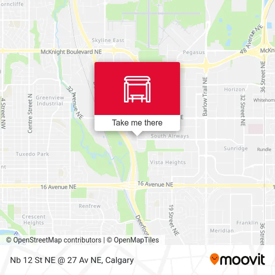 Nb 12 St NE @ 27 Av NE map