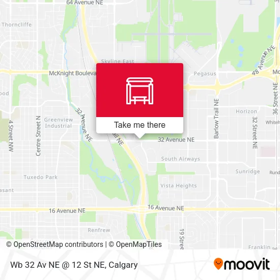 Wb 32 Av NE @ 12 St NE map