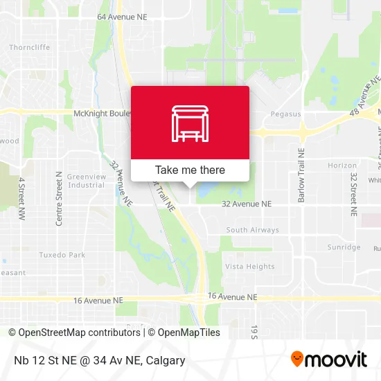 Nb 12 St NE @ 34 Av NE map