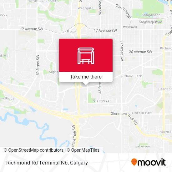 Richmond Rd Terminal Nb map