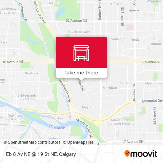 Eb 8 Av NE @ 19 St NE map