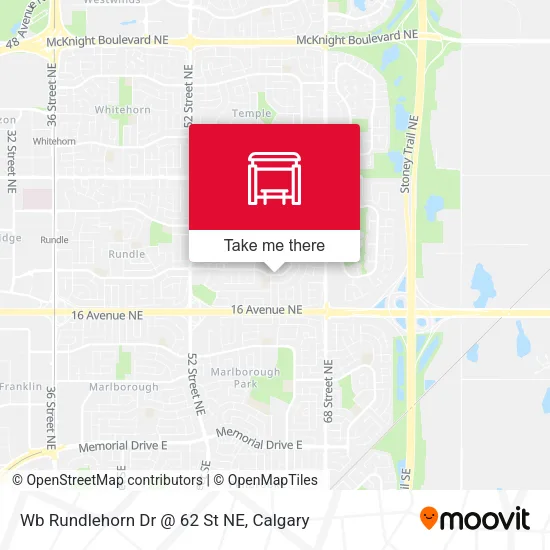Wb Rundlehorn Dr @ 62 St NE map