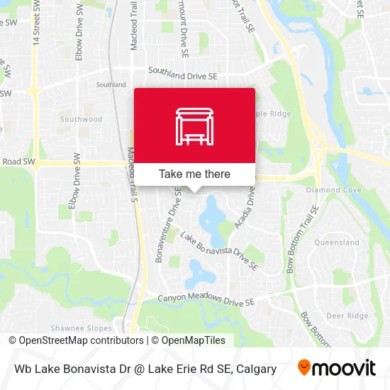 Wb Lake Bonavista Dr @ Lake Erie Rd SE map