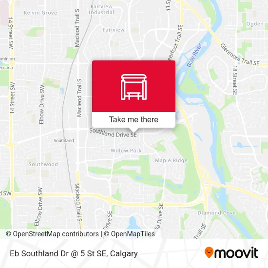 Eb Southland Dr @ 5 St SE map