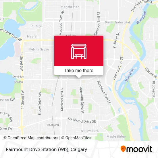 Fairmount Drive Station (Wb) map