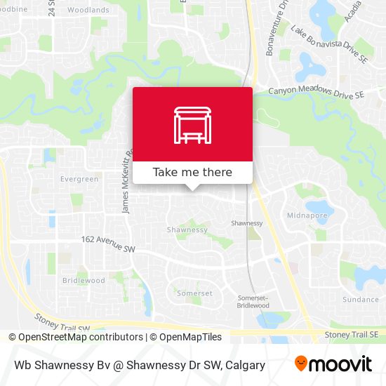 Wb Shawnessy Bv @ Shawnessy Dr SW map