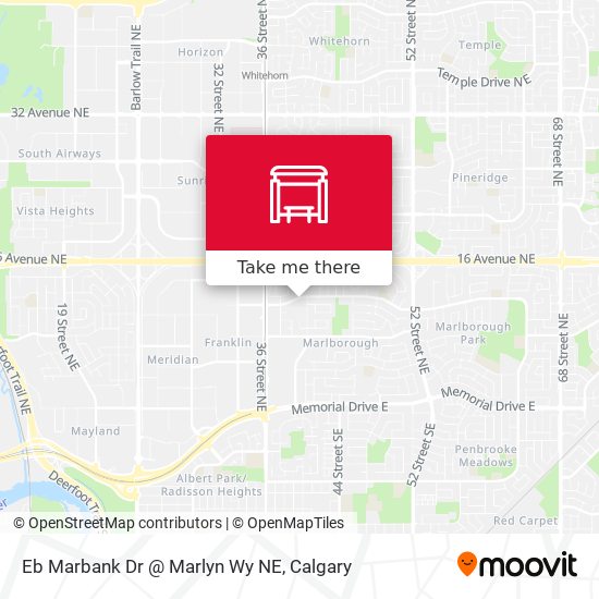 Eb Marbank Dr @ Marlyn Wy NE map