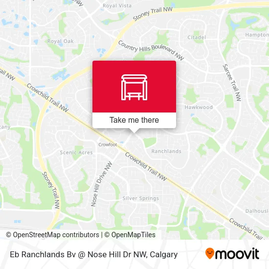 Eb Ranchlands Bv @ Nose Hill Dr NW map