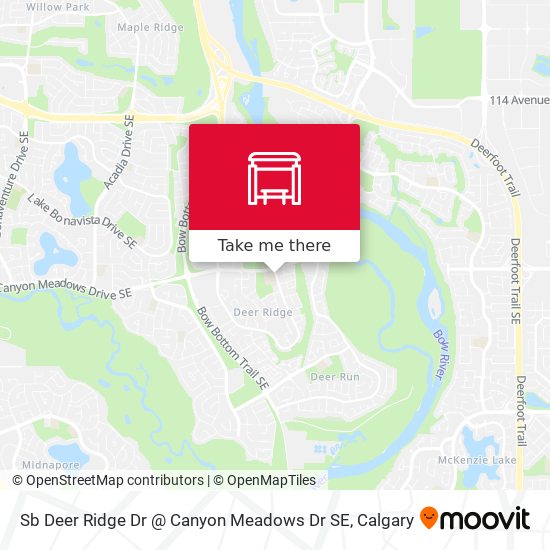 Sb Deer Ridge Dr @ Canyon Meadows Dr SE map