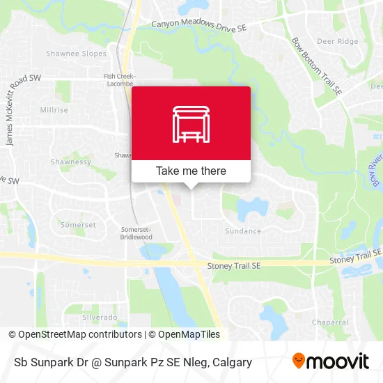 Sb Sunpark Dr @ Sunpark Pz SE Nleg map