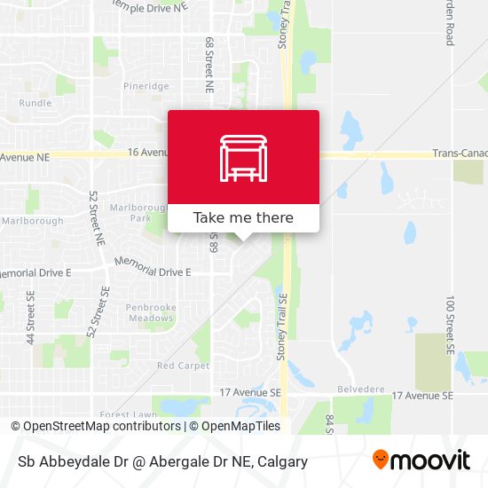Sb Abbeydale Dr @ Abergale Dr NE map