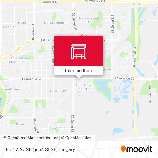 Eb 17 Av SE @ 54 St SE map