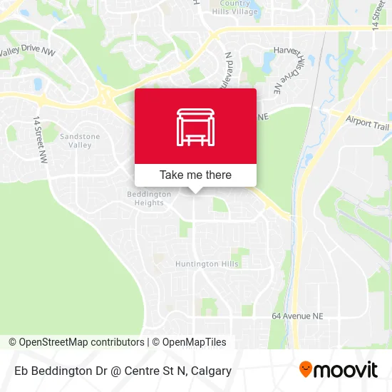 Eb Beddington Dr @ Centre St N map