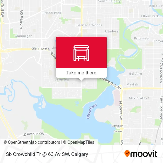 Sb Crowchild Tr @ 63 Av SW map