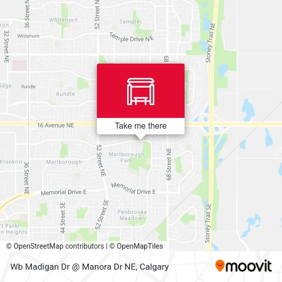 Wb Madigan Dr @ Manora Dr NE map