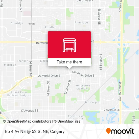 Eb 4 Av NE @ 52 St NE map