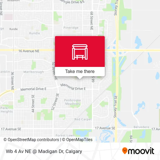 Wb 4 Av NE @ Madigan Dr map