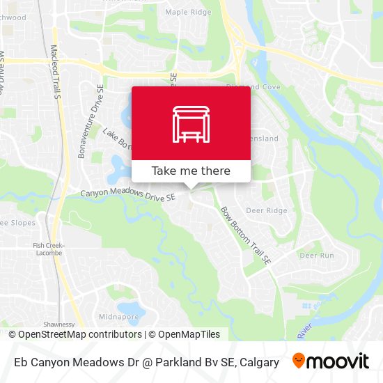 Eb Canyon Meadows Dr @ Parkland Bv SE map