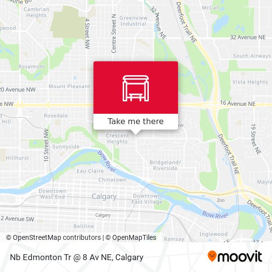 Nb Edmonton Tr @ 8 Av NE map