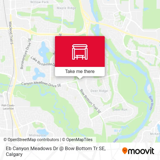 Eb Canyon Meadows Dr @ Bow Bottom Tr SE map