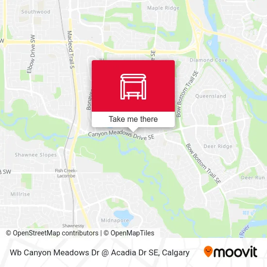 Wb Canyon Meadows Dr @ Acadia Dr SE map