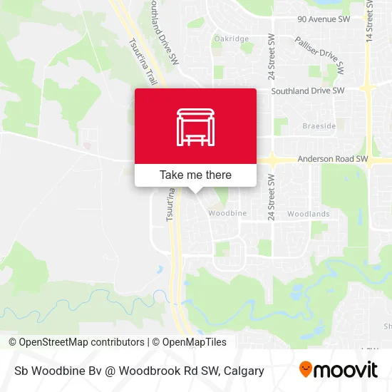 Sb Woodbine Bv @ Woodbrook Rd SW map