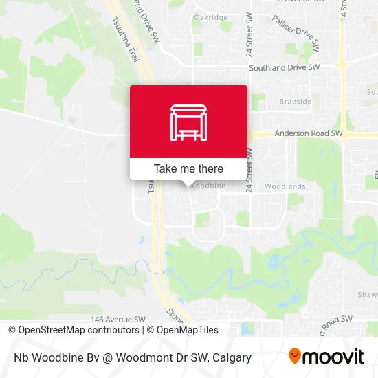 Nb Woodbine Bv @ Woodmont Dr SW map