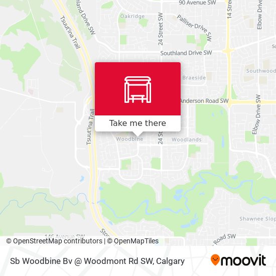 Sb Woodbine Bv @ Woodmont Rd SW map