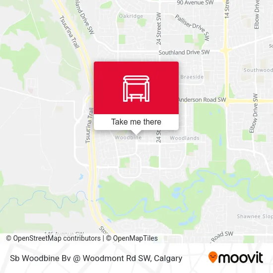 Sb Woodbine Bv @ Woodmont Rd SW map