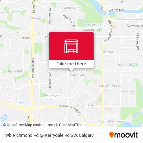 Wb Richmond Rd @ Kerrydale Rd SW map
