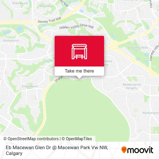 Eb Macewan Glen Dr @ Macewan Park Vw NW map