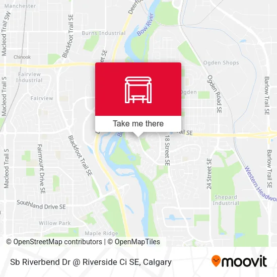 Sb Riverbend Dr @ Riverside Ci SE map