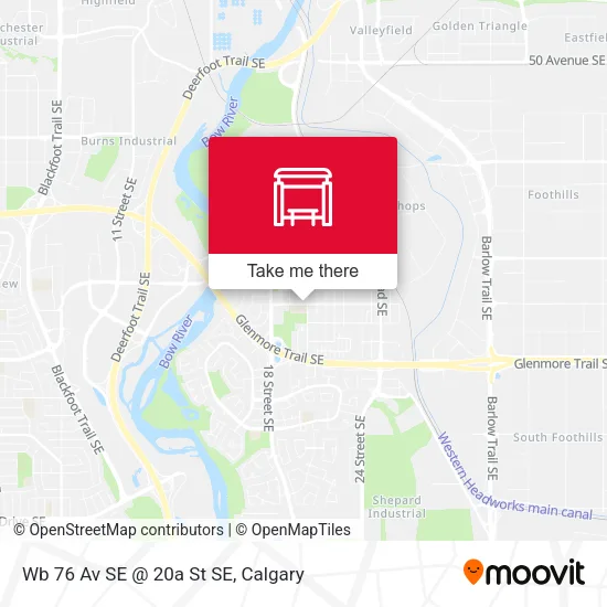 Wb 76 Av SE @ 20a St SE map