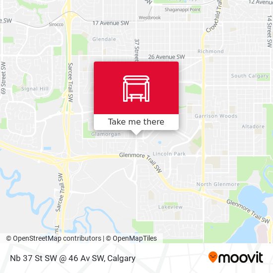 Nb 37 St SW @ 46 Av SW map